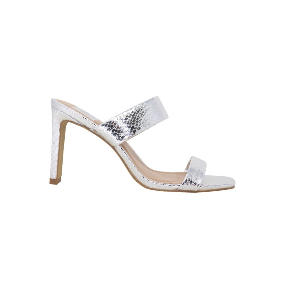 DV by Dolce Vita silver Snakeskin Heels